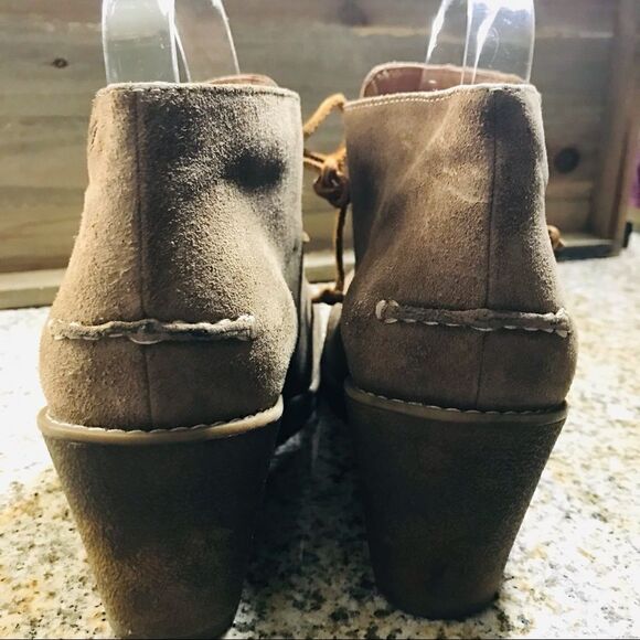 Sperry Top-Sider Stella Prow Women Ankle Wedge Bootie Suede Taupe STS96139 - Picture 5 of 10